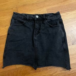 DSTLD BLACK DENIM MINI SKIRT